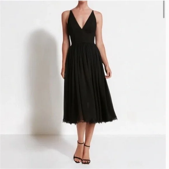 Dress The Population Alicia Mixed Media Midi Dress. Medium. NWT. - Picture 3 of 13